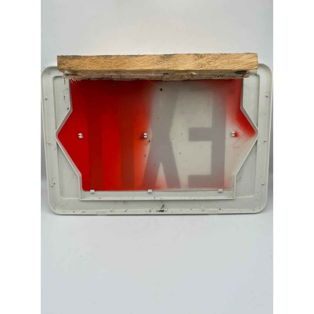 Strawsine Vintage EXIT Sign Light Metal Housing Corded Wall Mount Tested - Picture 3 of 10